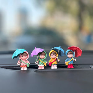 💞【Special price】💖Muya Cute Umbrella Couple Car Interior Decoration Action Figures Auto Rearview Mirror Dashboard Ornaments For Car Accessories