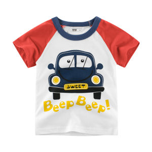 Magic Selection Kids T-shirt – Summer Cotton Short Sleeve Car Print Crewneck Top for Boys & Girls (1-10 Years)