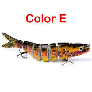 13.28cm/19g Wobbler Fishing Lure Multi Jointed 8 Segments Artificial Hard Bait Swimbait Plastic Fishing Tackle For Bass Pike