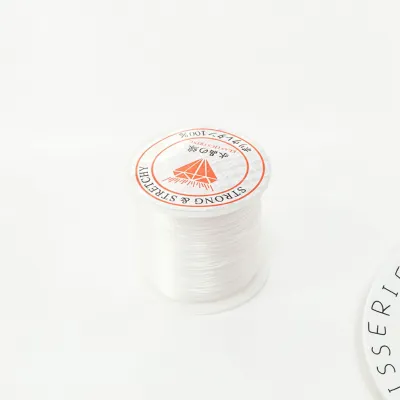 Cuộn Chỉ Chun lụa co dãn Loại - Dây chỉ chun chỉ tơ để xâu hạt đá xỏ hạt đá phong thủy - Dây Xâu Vòng tay- 60M