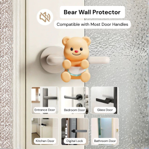 Soft Silicone Door Bumper | Wall Protector | Fits Multiple Door Handle Types | Wall-Protection Essential | Door Decoration