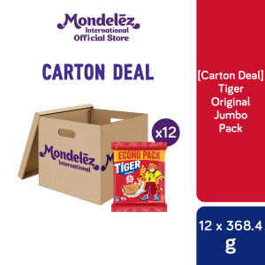 [Carton Deal] Tiger Biscuits - Original/Chocolate (364.8g x 12)