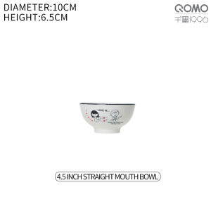 QOMO Wedding Gift Hadiah Seramik Mangkuk Pinggan Set Pinggan dan Mangkuk Seramik Pinggan Makan Seramik