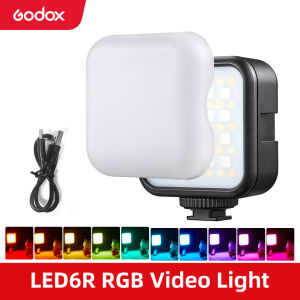 Godox 6R 6Bi LED RGB Video Light - ฟิลเลอร์ RGB คอมพิวเตอร์ ลิเดียม 0-360° ซีรีม 3200K-6500K 13 โครงการ FX สำหรับคอมพิวเตอร์