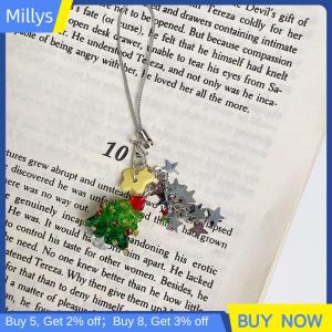 Millys Y2k Hợp Thời Trang Cây Giáng Sinh Keychain Dễ Thương Sao Tua Keyring Mặt Dây Chuyền Phong Cách Thẩm Mỹ Nữ Tính Dây Buộc Điện Thoại Túi Charms Xmas Quà Tặng