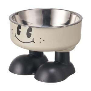 Modern High Leg Pet Bowl For Enhancing Neck Comfortable Stainless Steel Large Capacity Feeders For Small Pet Indoor Use