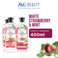 Herbal Essences Bio:Renew Clean White Strawberry & Mint (Shampoo 400ml x2 + Conditioner 400ml). 