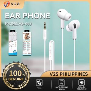 V2S VS003 Portable Plug Wired 3.5mm Bass Earphone Headset Sound Stereo