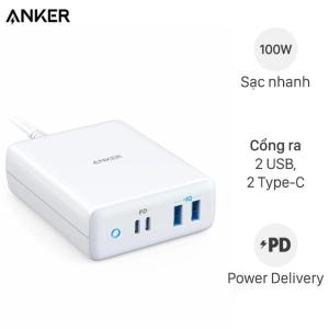 Củ sạc nhanh 4 cổng Anker PowerPort Atom PD 4 USB-C Charger 100W 4-Port Type-C A2041