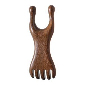LALEUCA Portable Massage Comb Sandalwood Facial Lifting Meridian Comb Manual Massage Relieve Rhinitis Nose Massager