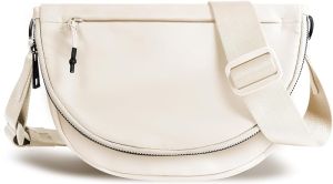 Mens and Womens Crescent Bag  Fashion Medium Nylon Foldable Crescent Bag Shoulder Bag  With adjustable shoulder strap