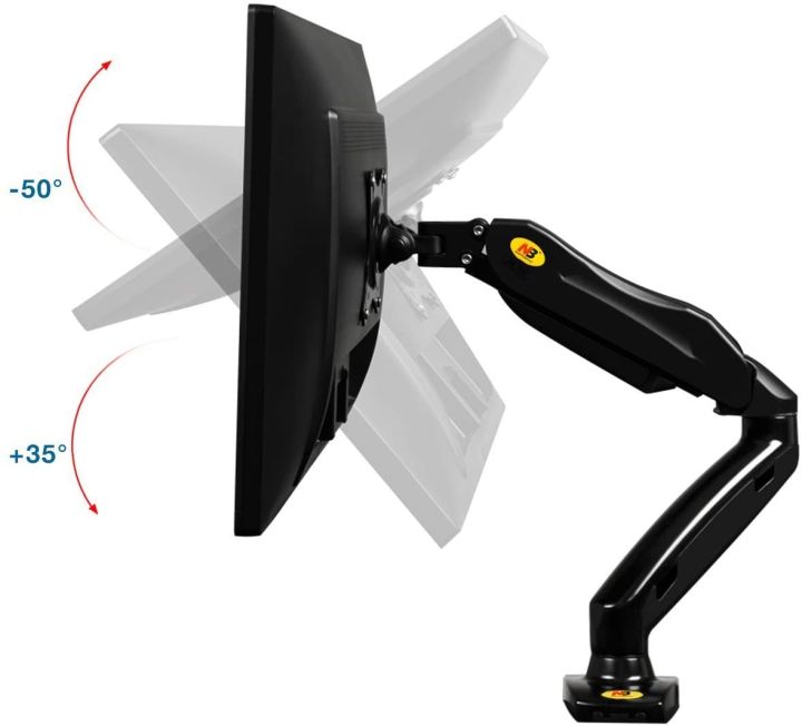 NB North Bayou F80 17–27” PC Monitor Arm Adjustable Gas Spring Full ...