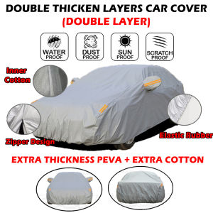 💫 For Mercedes Benz SLC Class  Double Layers / Single Layer Car Cover High Quality PVC PEVA Aluminium Foil Suitable For Outdoor Indoor Durable Anti Scratch High Water Resistant Reflective Strip Selimut Penutup Kereta Calar Kucing Tahan Panas