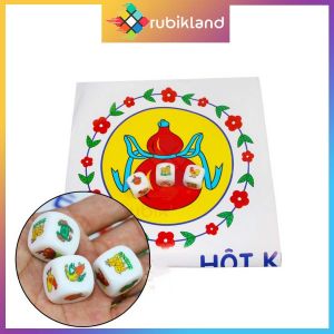 [Hột Đá] Bầu Cua Tôm Cá Hạt Đá Loại To 25mm Hạt Nhựa Rẻ Bền Đẹp Đồ Chơi Trẻ Em Xả Stress Giải Trí Tuệ - Little Kobo