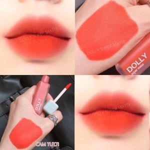 Son kem lì <màu hồng 10h> Dolly super matte son kem lì không chì bền màu lâu trôi