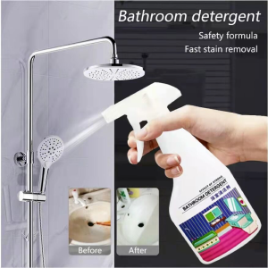 Bathroom Cleaner Toilet Bowl Cleaner Scale Remover Spray Stainless Steel Faucet Kitchen Sink Scale Cleaner Tile Dirt Scale Cleaner Bath Glass Stain Cleaner Water Stain Removal Liquid for Home Family Pack -350ml