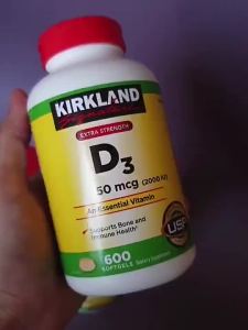 Kirkland Vitamin D3 50 mcg (600 softgels) EXP JULY 2027