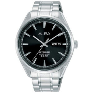 ALBA ORIGINAL - ALBA AL4137 X1 ALBA AL4137X1 Men LA - Silver - Stainless Steel - Diameter 4.2CM- Water Resist 50 Meter - Jamdunia / Jam dunia JD18 # Jam Tangan Pria Jam Pria Jam Tangan Anti Air + ALBA AL41 37 AL 41 37 X1 AL4