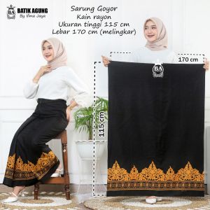Sarung Batik Rayon / Goyor Print Motif Tumpal Sogan