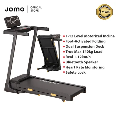 ✅SG Ready Stocks✅ JOMO Foldable Quiet Treadmill 140kg Max Capacity Auto Incline Home Fitness Running Machine