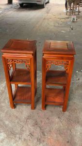 Đôn cao 80 mặt 30x30 2 tầng đợt gỗ cẩm vàng