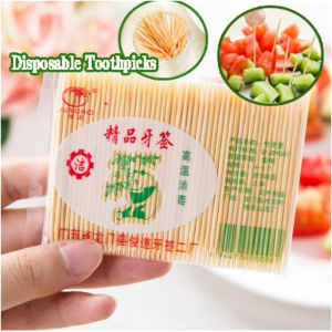100/500Pcs Natural Bamboo Toothpick Double-ended Fine Toothpick Durable for Family Restaurant Hotel