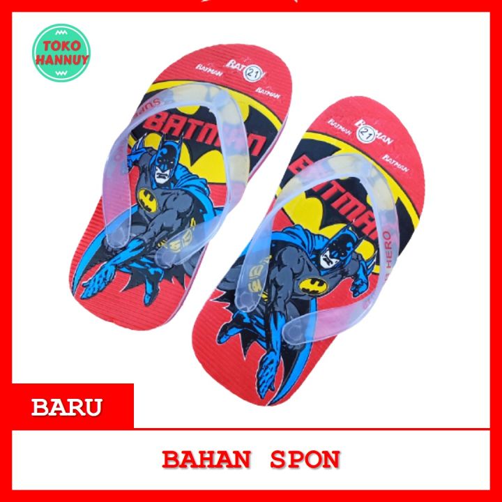 PROMO) Sandal Jepit anak murah dan Terpopuler motif Batman Terbaru