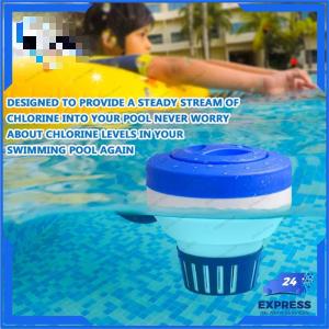 Floating Pool Chlorine Tablet Dispenser for Swimming Pools Adjustable (Fits large TCCA tablets)