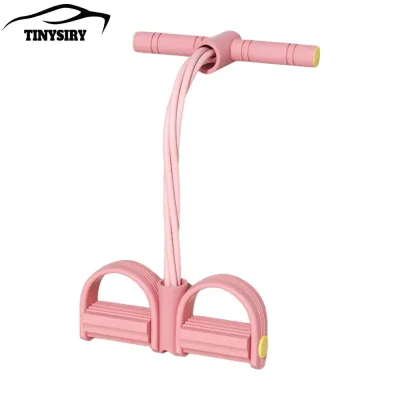 Pedal Resistance Band 6-tube Pedal Ankle Puller 4-in-1 Resistance Band with Handles Tpe Elastic Pedal Ankle Puller for Yoga Sit-ups Full Body Workout Home Exercise Equipment for Men Women
