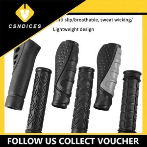 [Csndices] 1 Pair Bicycle Handle Cover Rubber Grips Bicycle Handlebar Protect Cover Anti-slip Bicycle Protective Gear Bike Accessories