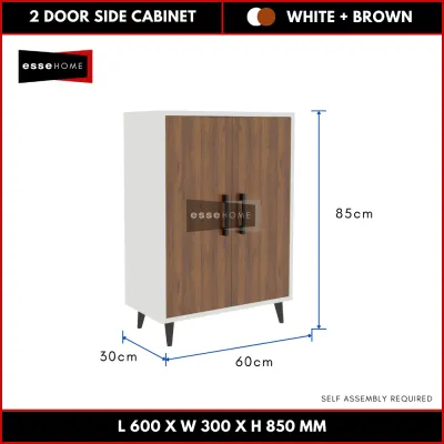 [120CM Tinggi] EsseHome 4ft 2 Door Cabinet 5 Tier Shoe Cabinet Kabinet Kasut 5 Tingkat 2 Pintu Almari Kasut Sideboard Display Cabinet