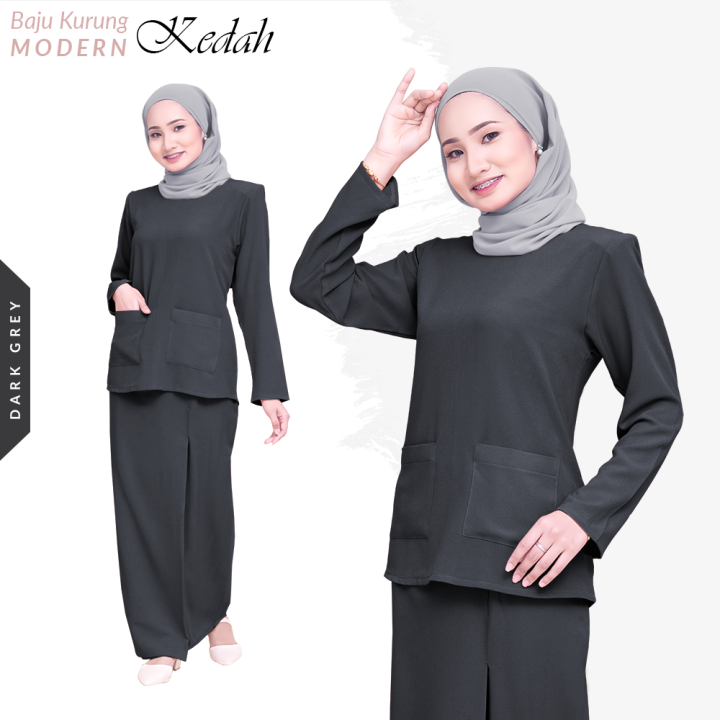 Baju Kurung Kedah Modern Plain - by Style Inn Muslimah | Lazada