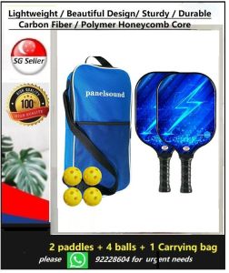 ❤USAPA Approved ❤2pcs Carbon Fiber Lightweight Pickleball Paddles Caron Fiber Polymer Honeycomb Core