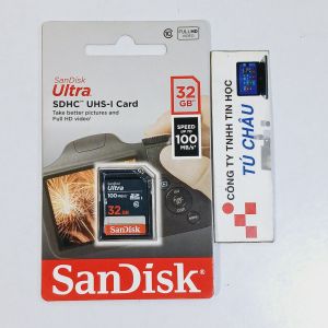 Thẻ nhớ SD 32GB Class 10 (100 MB/s) / Hiệu Sandisk Ultra SDHC Class 10 (Thẻ máy chụp hình)