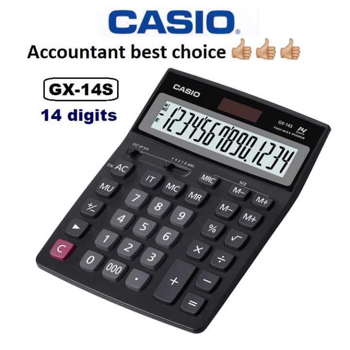 Casio GX-14S Two Way Power 14 digits heavy duty calculator Lazada