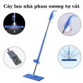 Cây lau nhà phun sương tự vắt, chổi lau nhà vừa tự vắt vừa phun sương xoay 360 độ. 