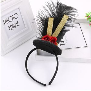 JPTD Sun Protection Carnival Party Headband Dress Up Vintage Knight Soldiers Top Hat Stylish Hat Circus Ringmaster Fascinator Top Hat Cosplay Carnival