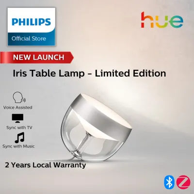 Philips Hue Iris Smart Table Lamp Gold- White and Color Ambiance LED Color-Changing Light