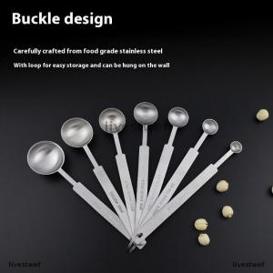 [COD] livestwef 1 4Pcs Coffee Scoops Long Handle 304 Stainless Steel Tablespoon Stackable Kitchen Measuring Spoon Fits Coffee Container