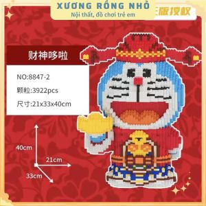 Mô hình doramon thần tài size 40cm Mô hình mom thần tài size lớn tặng kèm búa