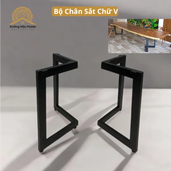Bộ Chân Sắt Chữ V – Khung Chân Bàn Sắt Sơn Tĩnh Điện – Chịu Lực Tốt ...