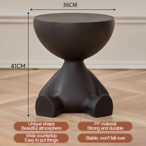 Creative coffee table sofa side table cream style home living room bedside movable small round table