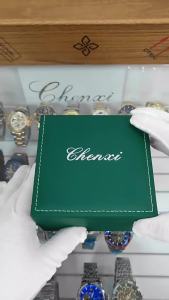 Chenxi multifunctional TikTok popular silicone strap watch for men three-dial six-hand moon phase chronograph cross-border foreign trade quartz watch