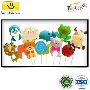 (HALAL) 10 pcs Pack - Snack21 Cute Animal Lollipop Candy - No Artificial Sweeteners (R027-10) - Individual Wrap - Perfect for Event Party and Holiday Celebrations