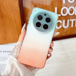 Ultra Thin Gradient Matte Translucent Phone Case For VIVO X300 X300Pro X200 X200Pro Soft TPU Dual Color Frosted Bumper Cover
