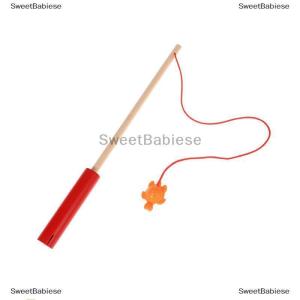 [COD] SweetBabiese คันเบ็ดตกปลาแม่เหล็กสำหรับเด็กคันเบ็ดตกปลาทำจากไม้แบบขยายได้สำหรับเด็กทารก