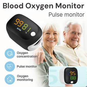 Fingertip Pulse Oximeter Accurate SpO2 PR Monitor for Blood Oxygen Saturation Instant Health Check Portable Oxygen Meter with LED Display