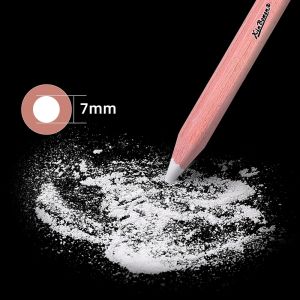 2pcs Thick Core White Charcoal Pencils Set Professional Art Supplies for Drawing Sketching Highlighting Shading Ideal for Artist