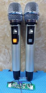 mic loa kéo màu bạc - thân Nhôm - sóng xa