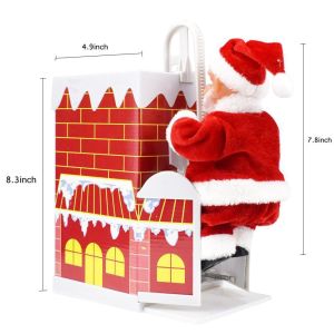 (Hàng sẵn giao ngay) Đồ chơi ông già Noel leo dây lộn nhào - Quà tặng cho bé